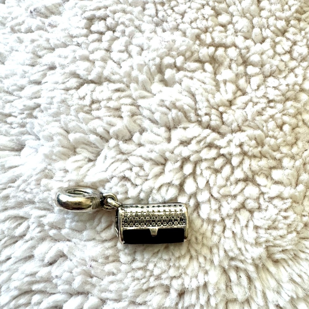 Authentic Pandora Purse Silver and Black Charm